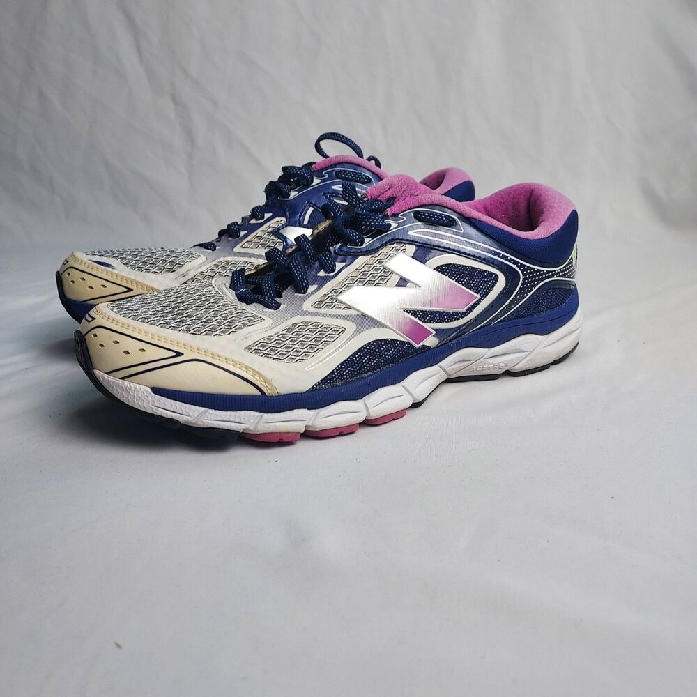 New Balance 860 V6 Womens 9.5 Running Shoes Blue Pink Athletic Sneakers